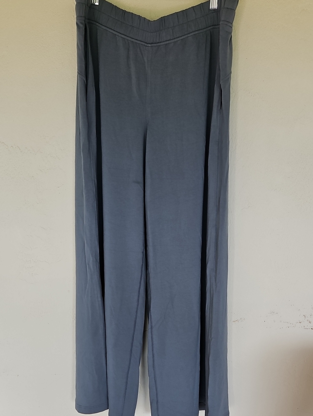 Lululemon Women's Wide Leg Pull-On Lounge Pants Pockets Blue Gray Women Size XL
